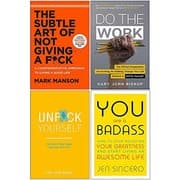 The Subtle Art of Not Giving A F*ck [Hardcover], Do the Work, Unfuk Yourself, You Are a Badass 4 Books Collection Set from [object Object].